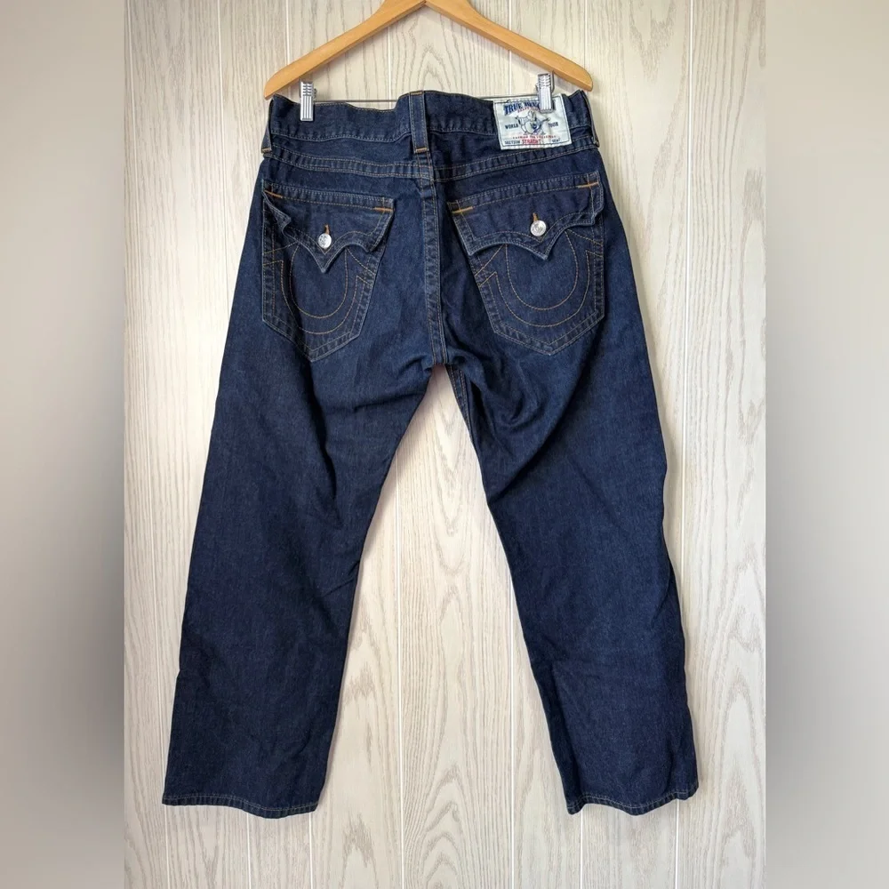 True Religion World Tour Straight Leg Dark Wash Jeans Size 36